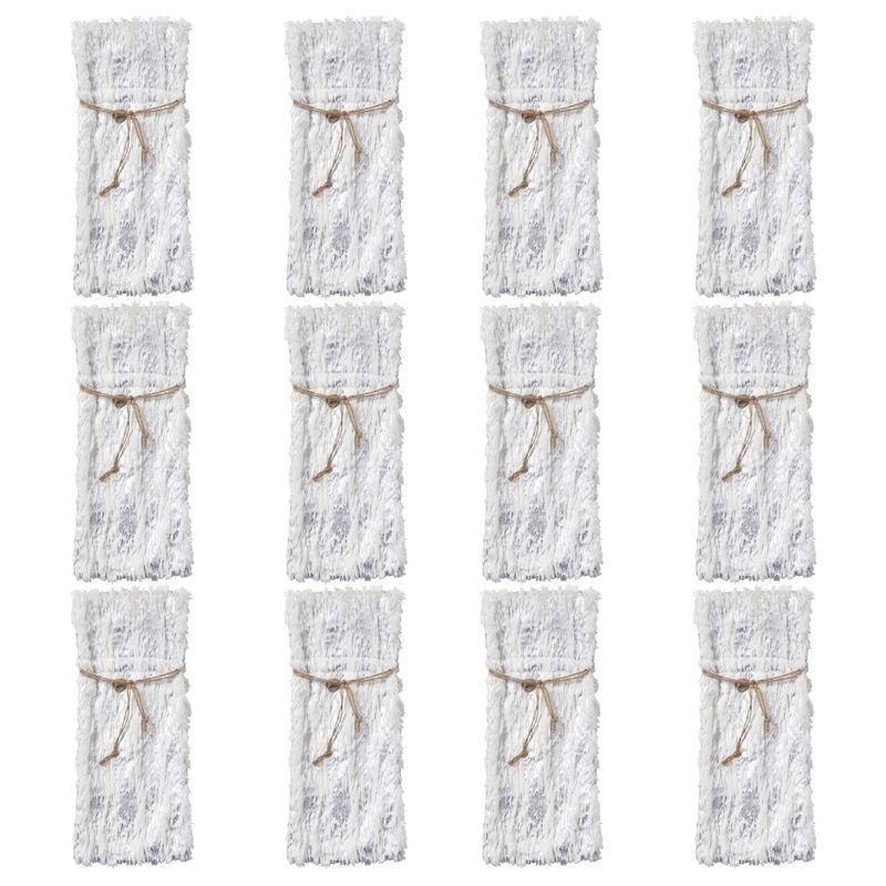 Saro Faux Fur With Brushed Metallic Foil Print Bottle Bag (Set of 12)