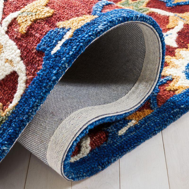 Blossom BLM564 Hand Tufted Area Rug - Rust/Blue - 4'x6' - Safavieh.