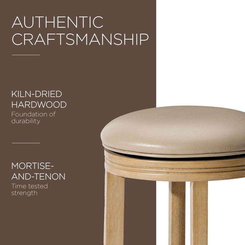 Maven Lane Maven Lane Eva Stool with Vegan Leather Upholstery