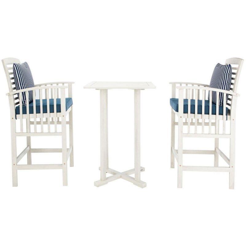 Pate 3 Piece Bar Height Patio Outdoor Bistro Set  - Safavieh