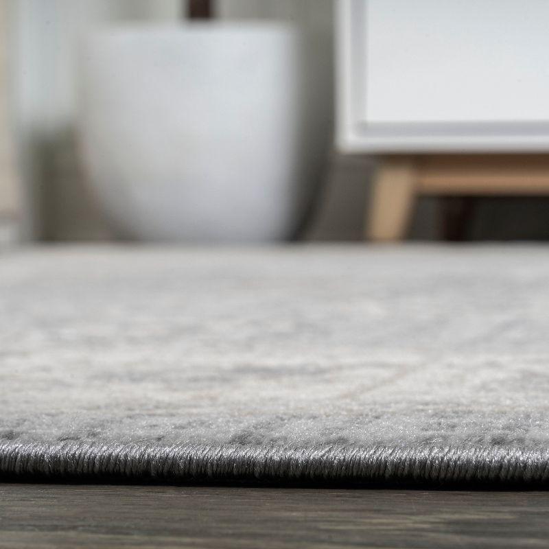3' X 5' Modern Persian Vintage Moroccan Traditional Area Rug, Light Gray - JONATHAN Y