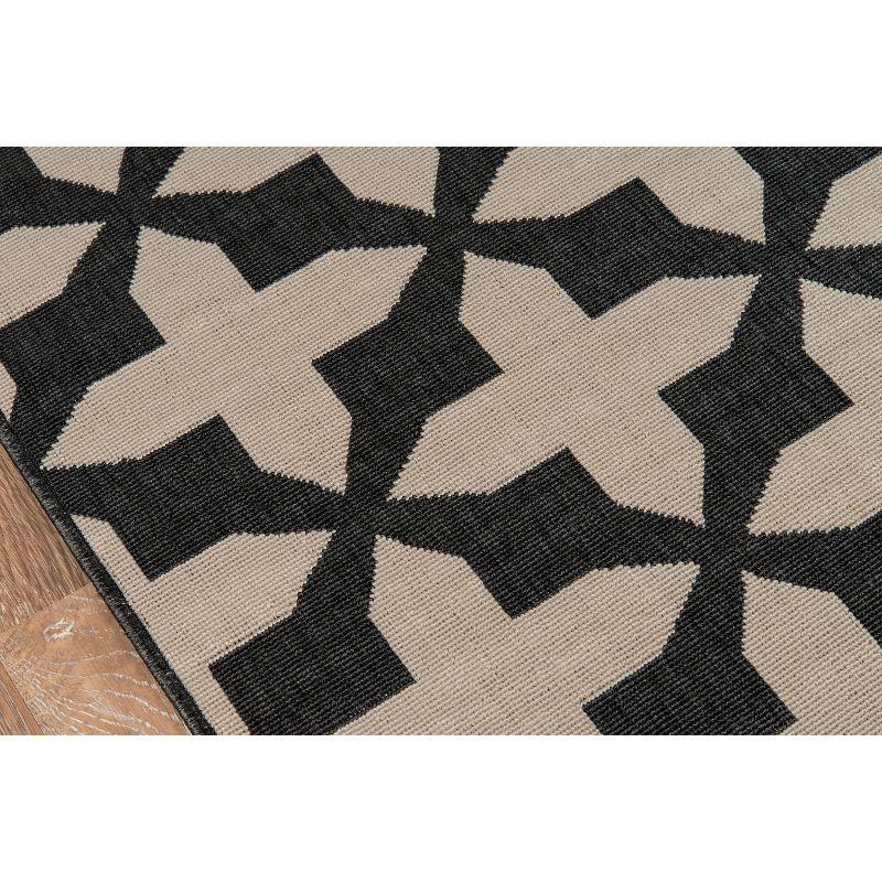 Charcoal Chic Rectangular Synthetic Outdoor Rug 47"