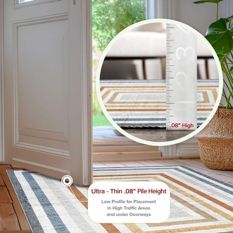 Nuloom Alienor Striped Pet Friendly Machine Washable Area Rug, 3' x 5', Multicolor