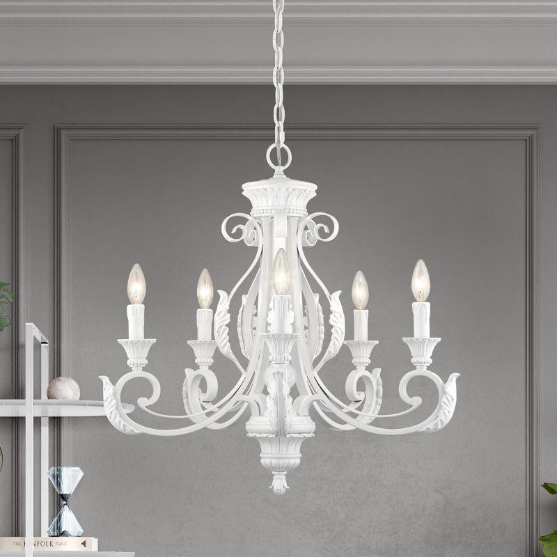 Livex Lighting Valencia 5 - Light Chandelier in  Shiny White