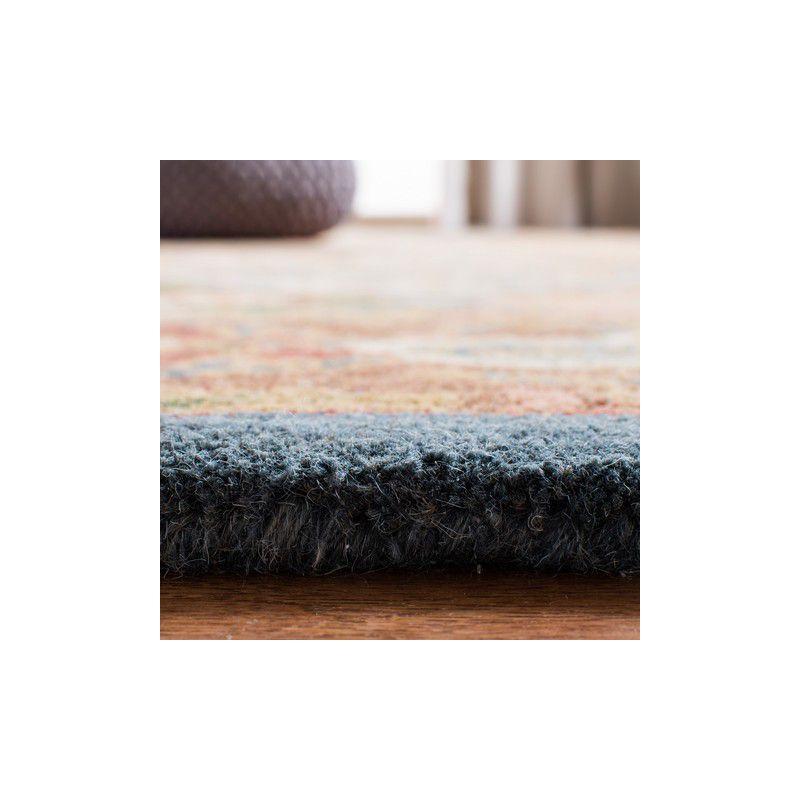 Heritage HG316 Handmade Area Rug - 4'6"x6'6" Oval - Green/Red - Safavieh