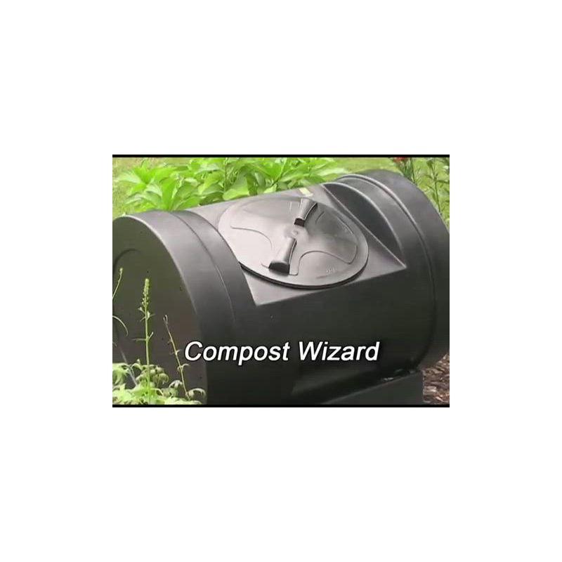 Compost Wizard Jr. Black 7 Cu Ft Plastic Outdoor Tumbler Composter