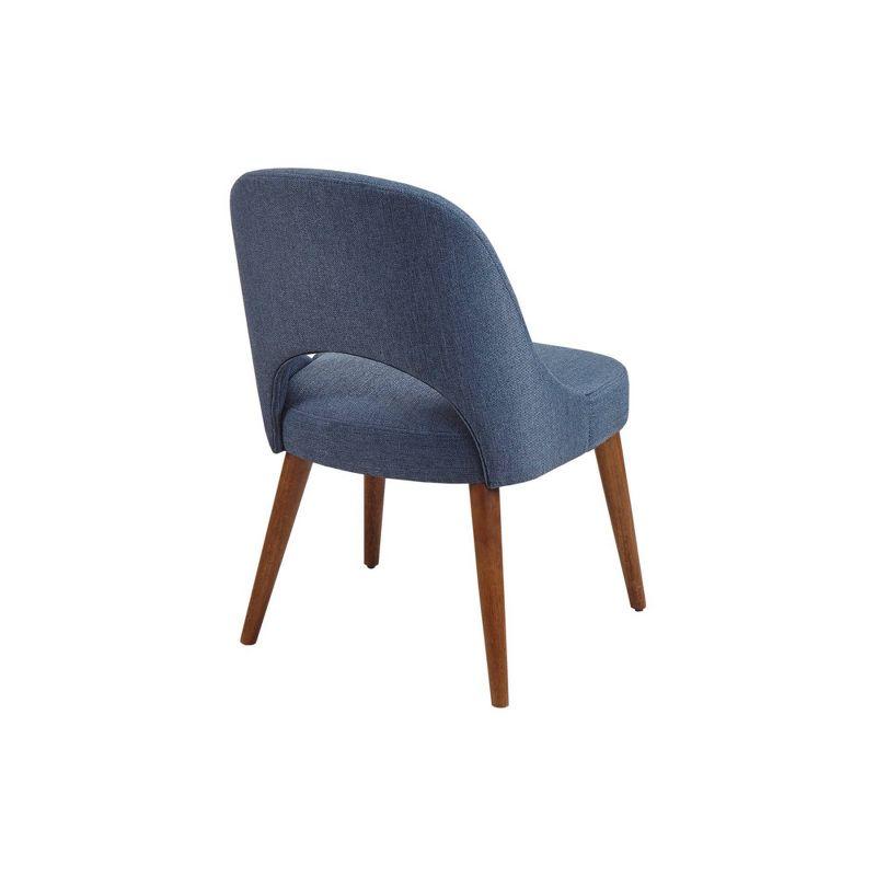 Ink+Ivy Set of 2 Nola Dining Side Chairs Navy: Upholstered, Wood Legs, Modern Style, Foam Cushion