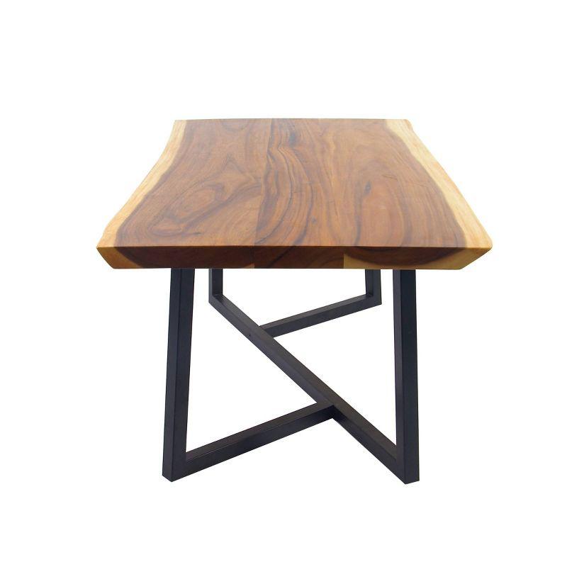 Contemporary Wood Dining Table Brown - Olivia & May: Sleek Design, Seats 6, Non-Extendable