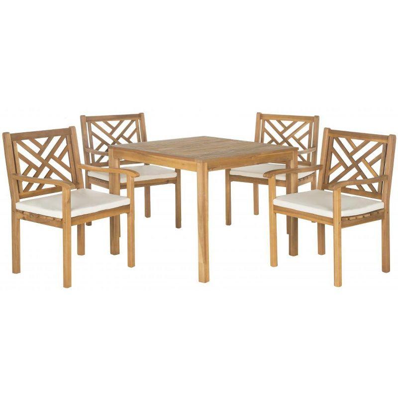 Bradbury 5 Pc Dining Set - Outdoor - PAT6720 - Natural/Beige - Safavieh
