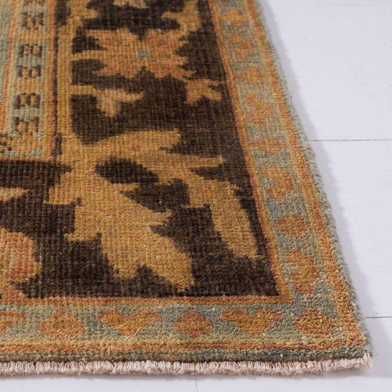 Oushak OSH112 Hand Knotted Runner Rug - Light Blue/Brown - 3'x10' - Safavieh.