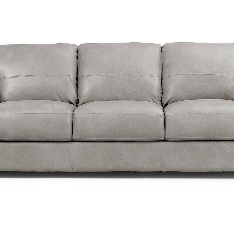 91" Cornelia Sofa Beige Leather - Acme Furniture: Sturdy Wooden Frame, Removable Cushions, Tufted Design