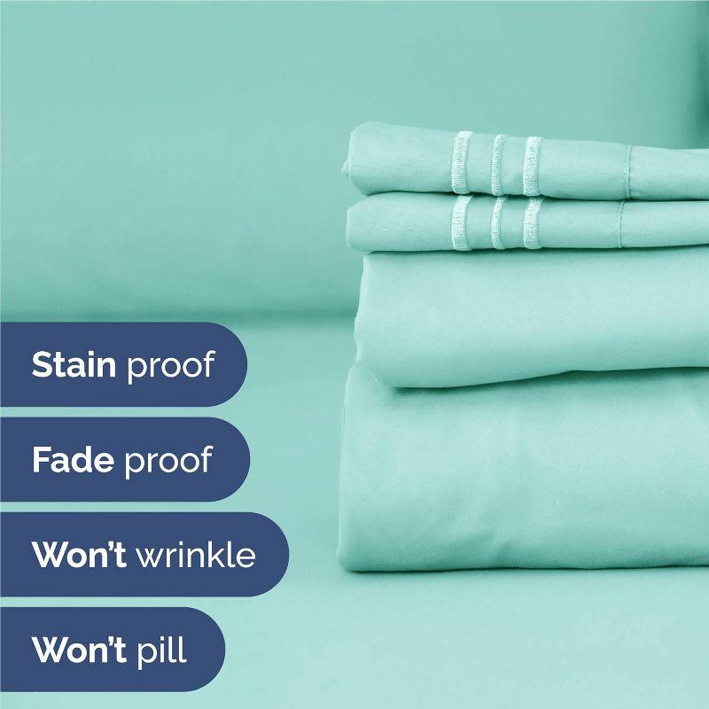 CGK Linens 4 Piece Sheet Set Premium Cooling, Soft & Wrinkle Free Sheet Set