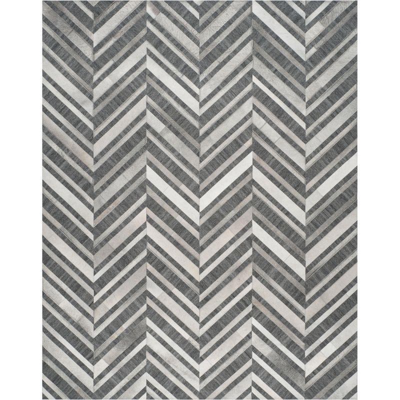 Studio Leather STL223 Hand Woven Area Rug - Ivory/Dark Grey - 8'x10' - Safavieh.