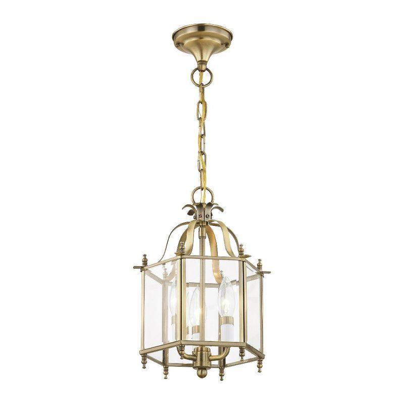 Livex Lighting Livingston 3 - Light Pendant in  Antique Brass