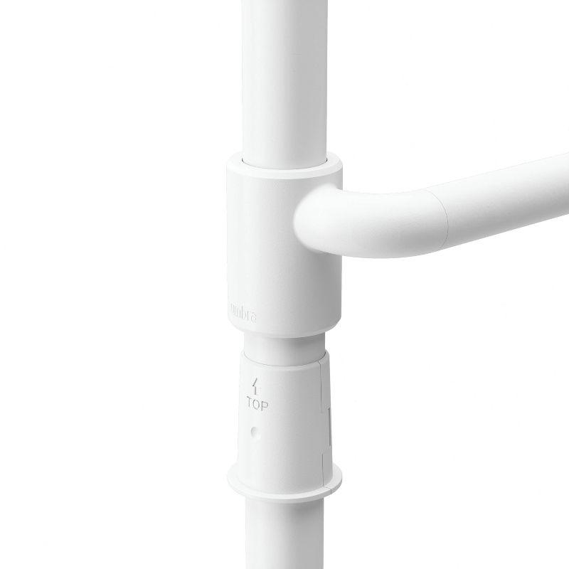 36"-66" Umbra Anywhere Curtain Rod White: Tension Mount, Metal, Smooth Finish, 5-Year Warranty, 15 lb Capacity