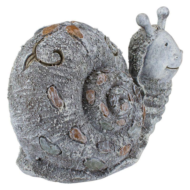 Roman 5.75" Pebble Snail Outdoor Garden Statue