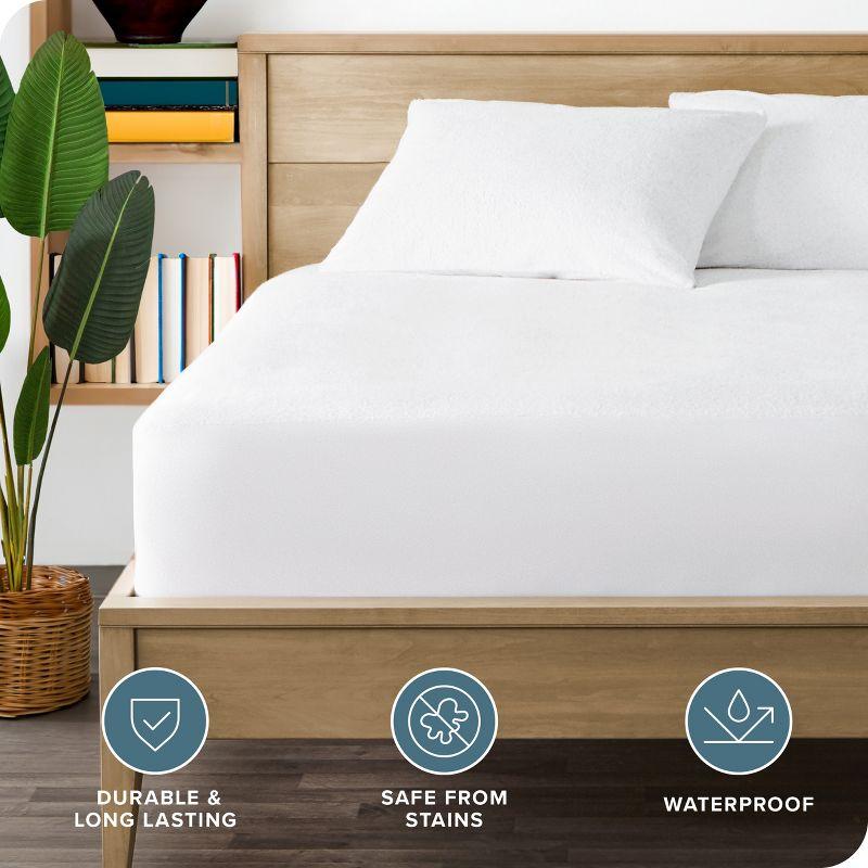 Bare Home Waterproof Fitted Mattress Protector Mattress Protector Case Pack