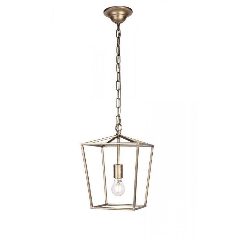 Elegant Lighting Maddox Collection Pendant D9.75 H14.5 Lt:1 Vintage silver Finish