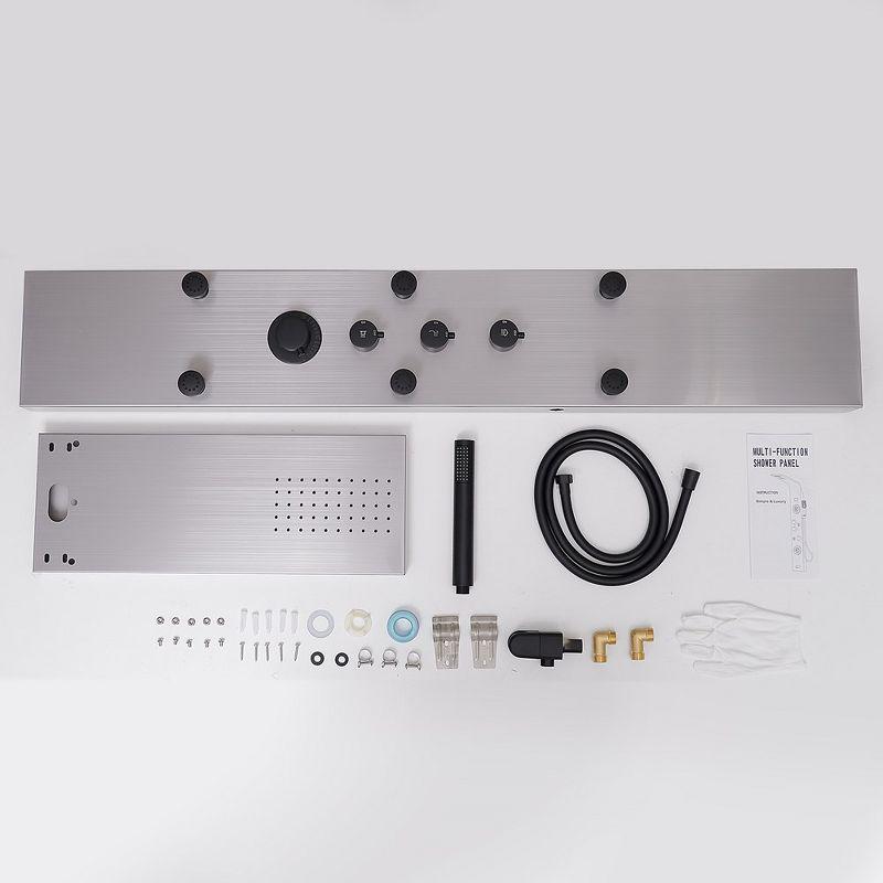 BWE 6-Shower Rain Shower Tower Shower Panel System with Rainfall Shower Head and Shower Wand