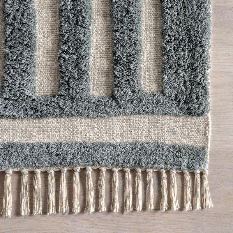 Ebern Designs Merrick Tasseled Wool Area Rug