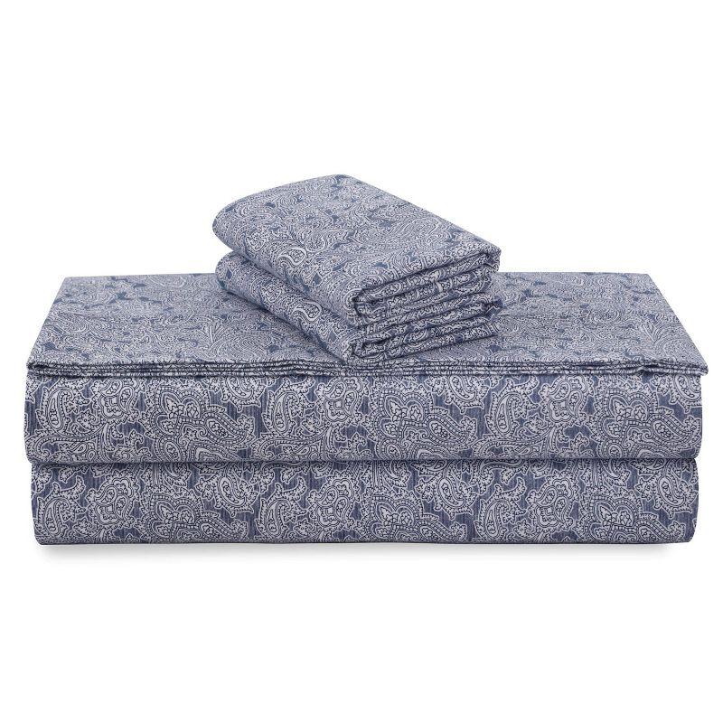 Tribeca Living Flannel Paisley Sheet Set