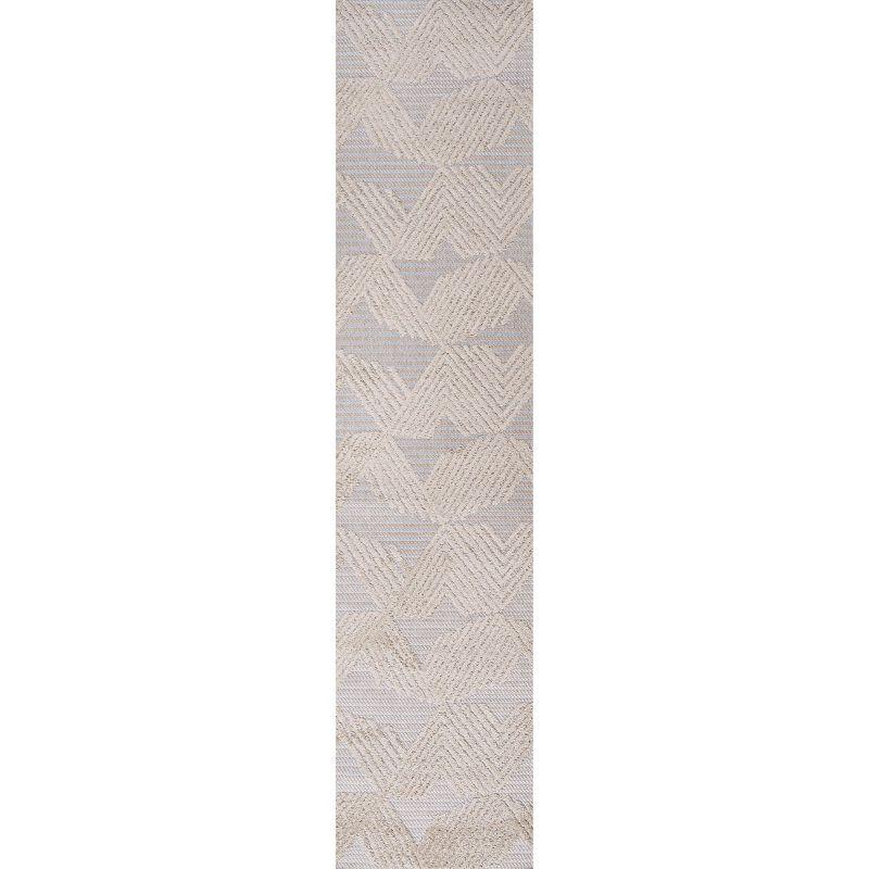 Jazz High-Low Pile Art Deco Geometric Indoor/Outdoor Area Rug  - JONATHAN Y