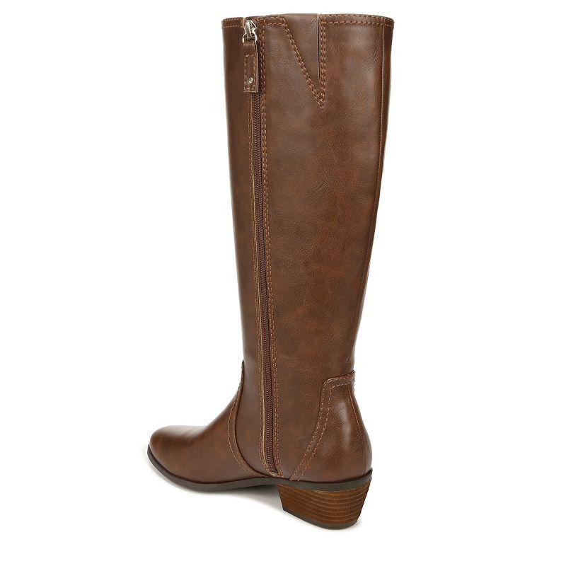 Whiskey Faux Leather Knee-High Zip-Up Boots