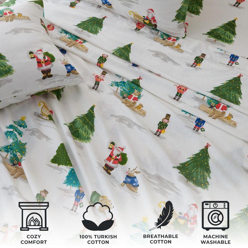 100% Cotton Christmas Flannel Sheets - Great Bay Home