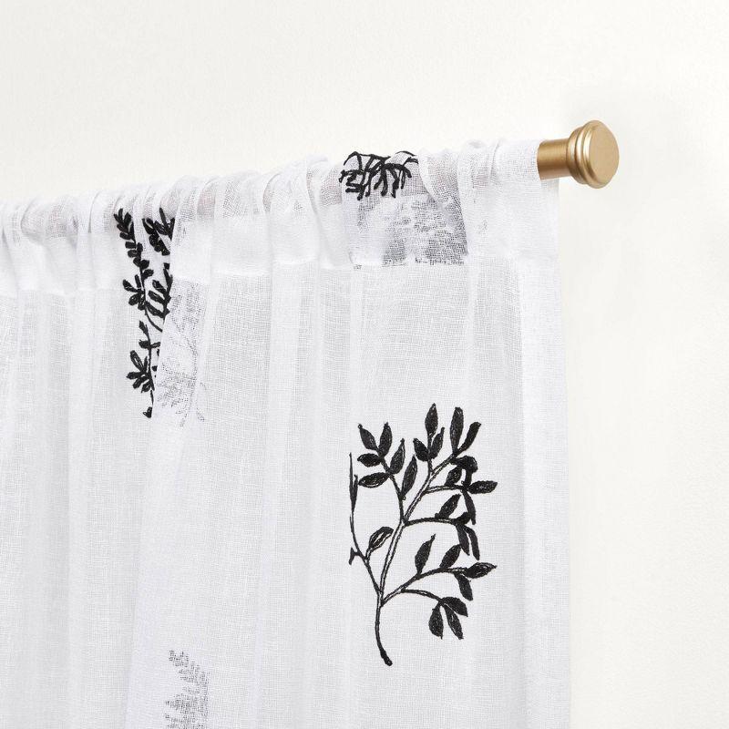 Nicole Miller New York Mabel Sheer Rod Pocket Curtain Panels Pair & Reviews | Wayfair