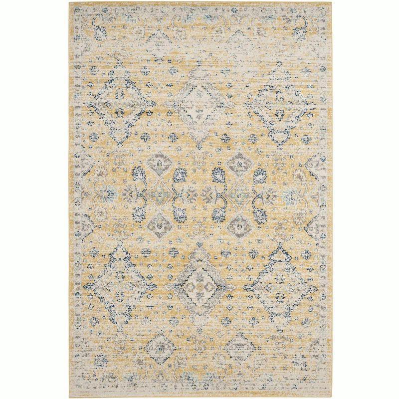 Evoke EVK224 Power Loomed Area Rug - Gold/Ivory - 5'3"x7'6" - Safavieh.