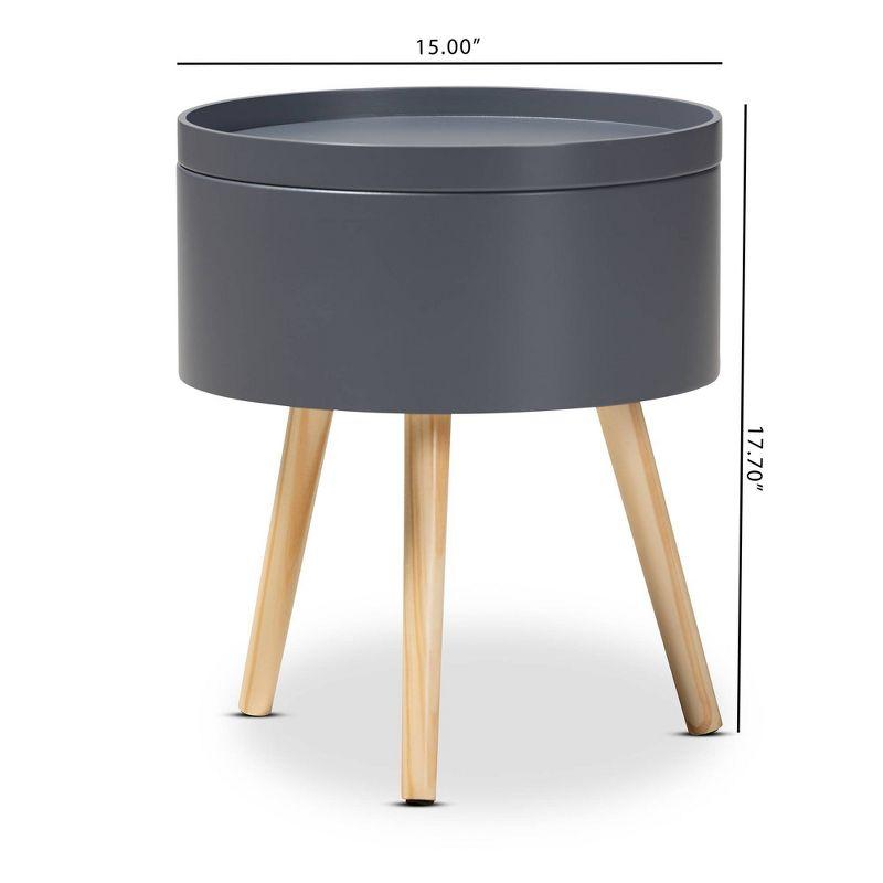 Jessen Wood Nightstand with Removable Top Gray - Baxton Studio