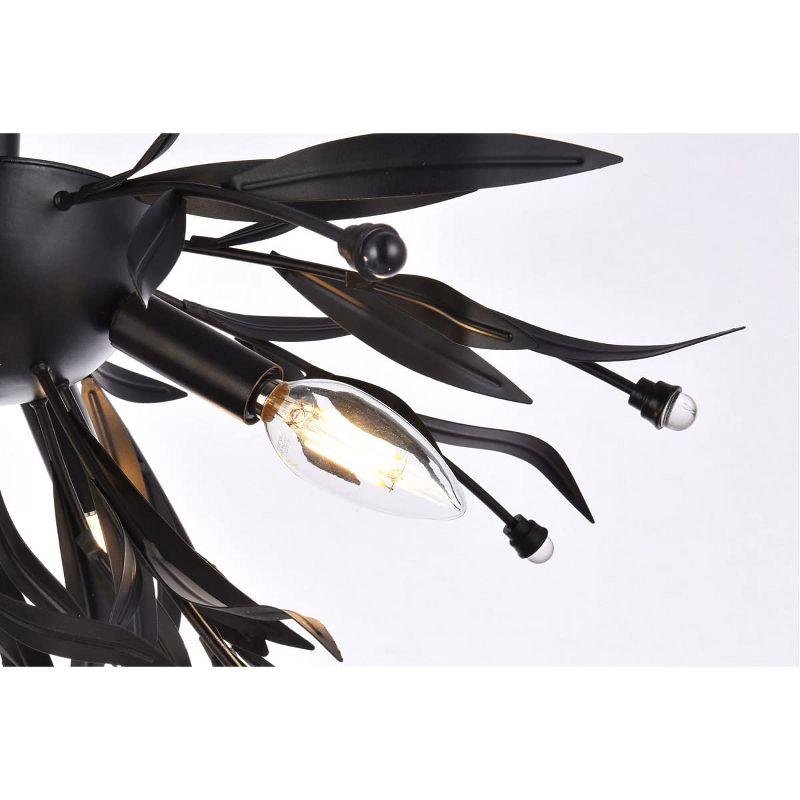 Elegant Lighting Priscilla 18.5 inch flush mount in black
