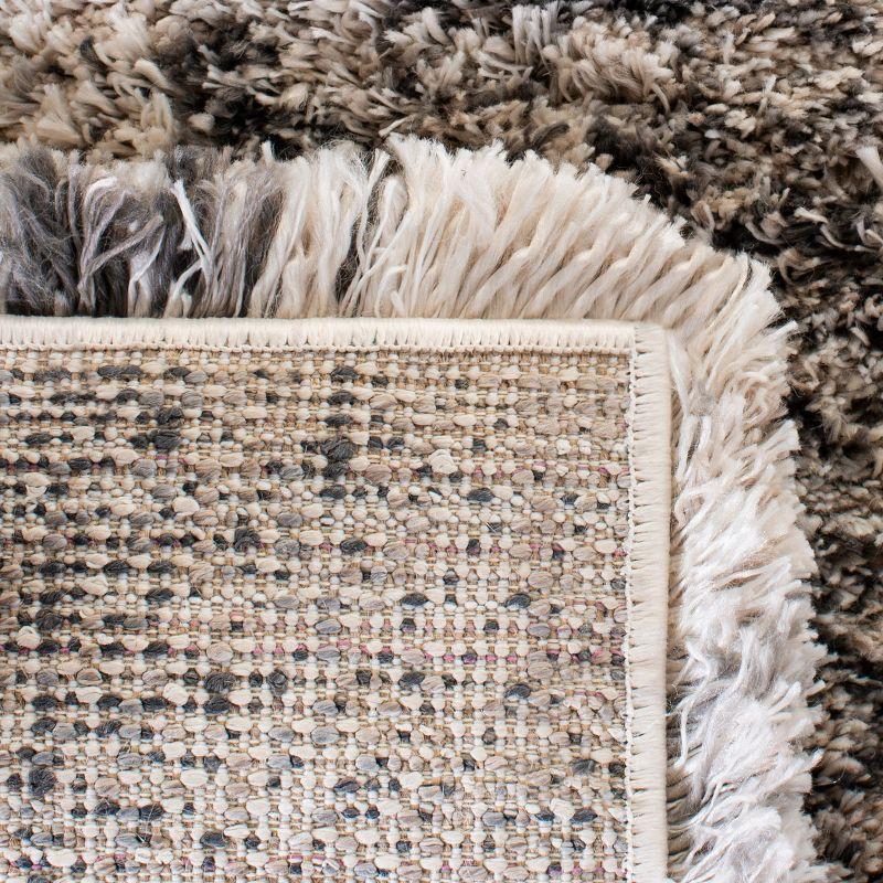 Iceland Shag ISG519 Power Loomed Runner Rug - Cream/Grey - 2'x8' - Safavieh