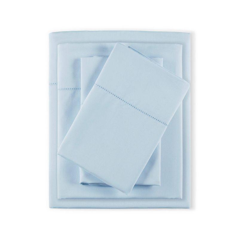 Queen Blue Egyptian Cotton Deep Pocket Sheet Set