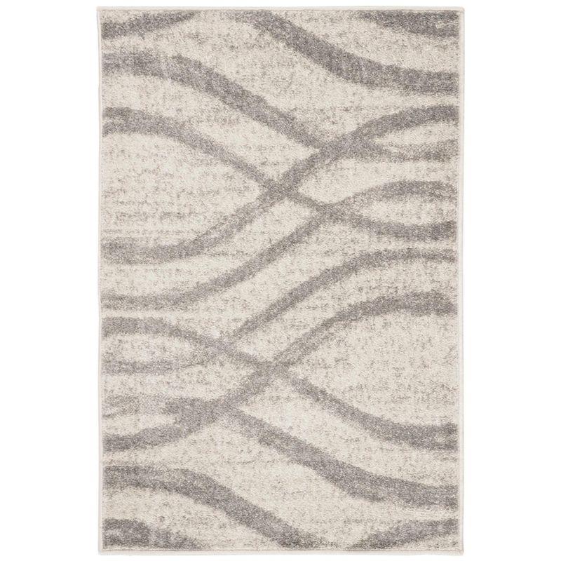 Adirondack ADR125 Machine Made Indoor Accent Rug - Cream/Grey - 2'-6"x4' - Safavieh