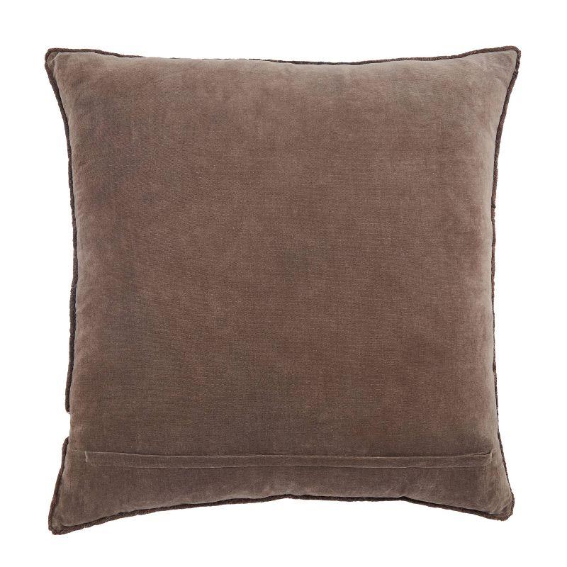 26"x26" Oversized Dapperly Square Throw Pillow Dark Taupe - Jaipur Living: Cotton Knit, Removable Cover, Indoor Use