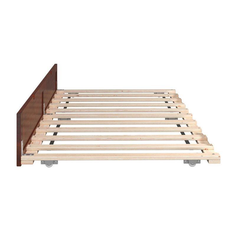 AFI Twin Trundle Bed Walnut: 1 Year Limited Warranty, Wood Frame, Hand-Polished Finish