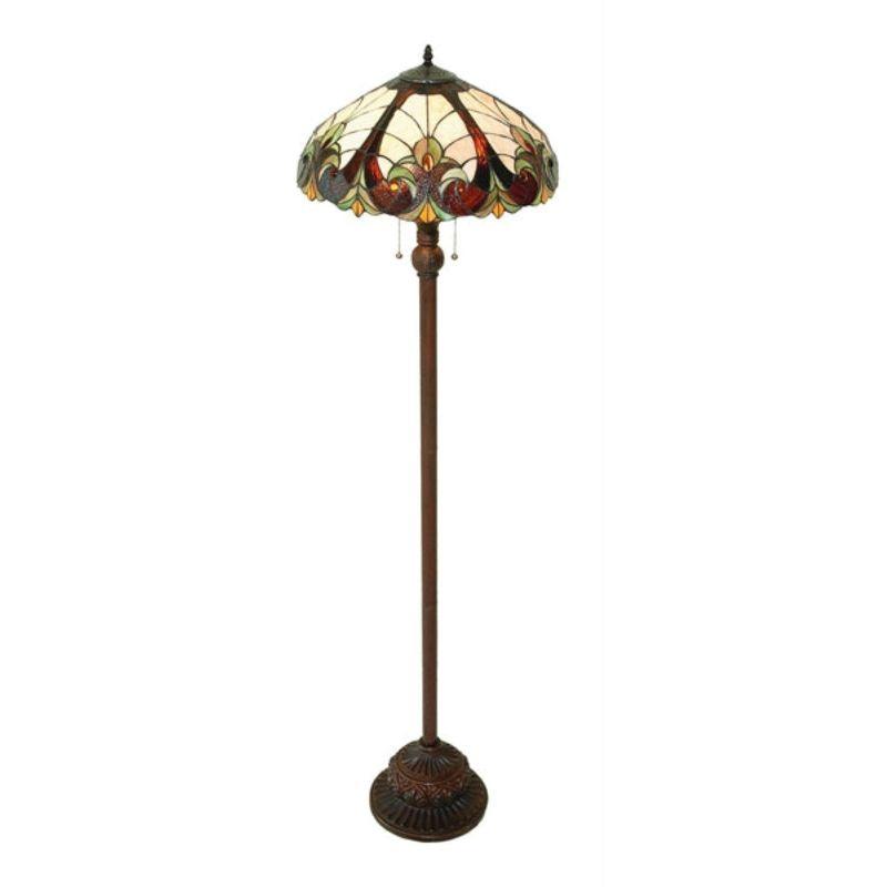 Chloe Lighting Liaison Tiffany-style 2 Light Victorian Floor Lamp 18" Shade