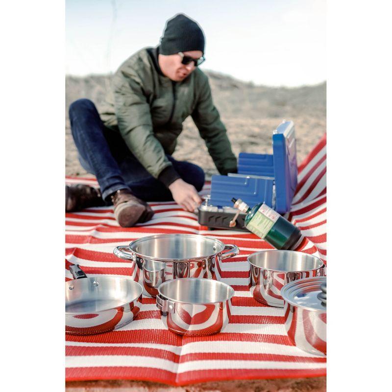 Polished Stainless Steel 7-Piece Stackable Cookware Set