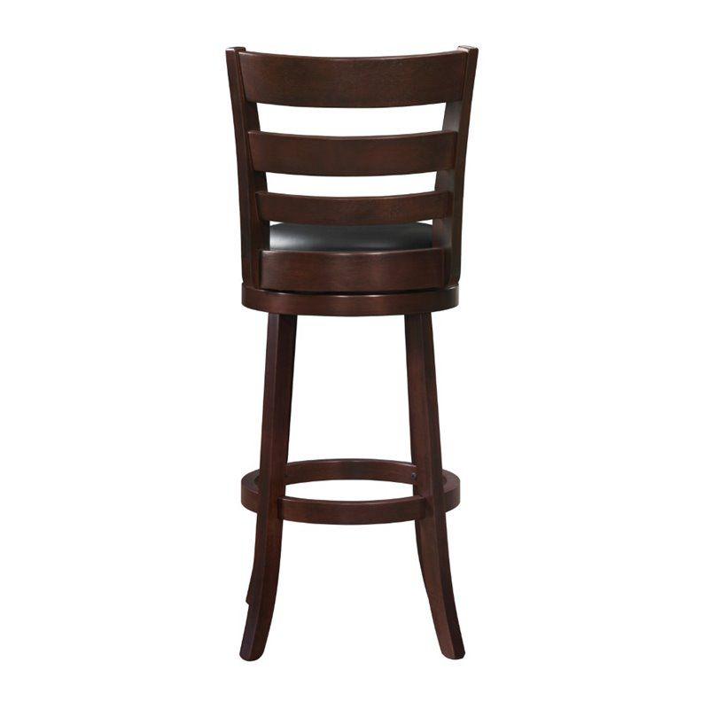 Shapel Faux Leather Swivel Bar Stool in Dark Cherry - Lexicon