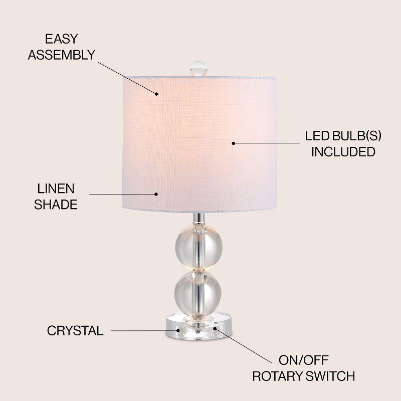 JONATHAN Y Brooklyn Crystal LED Table Lamp