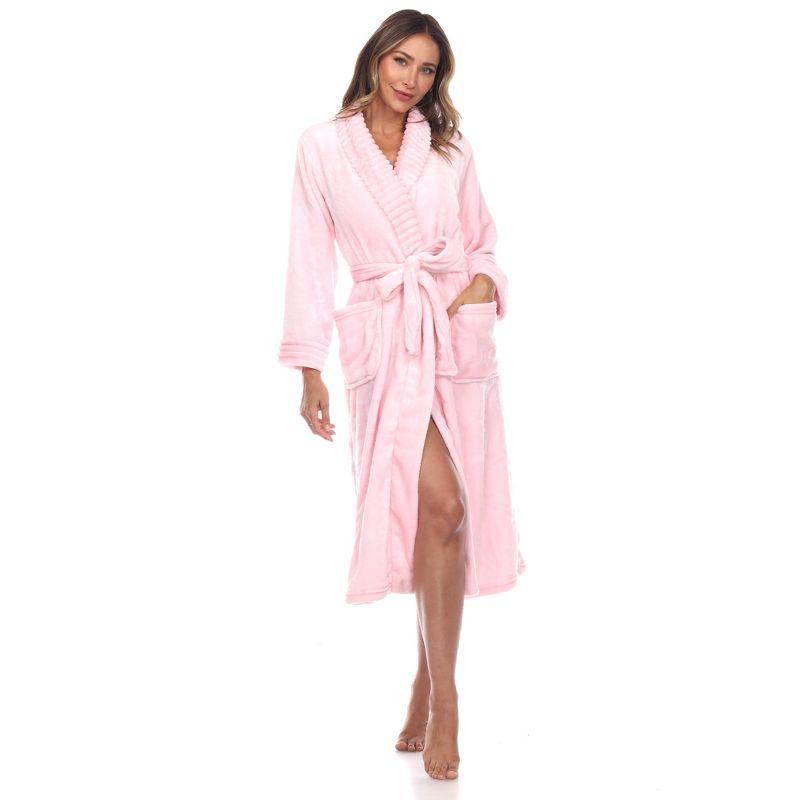 Women's Super Soft and Cozy Lounge Robe  Pink Small/Medium - White Mark