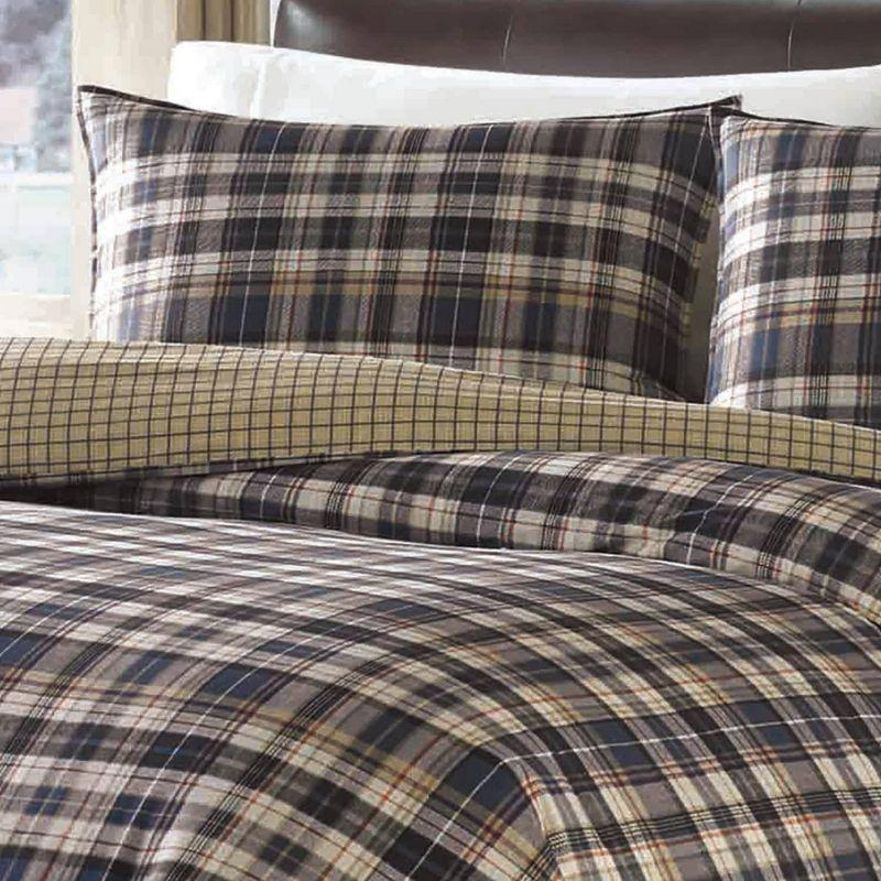 Port Gamble Plaid Duvet Cover And Sham Set Navy - Eddie Bauer®