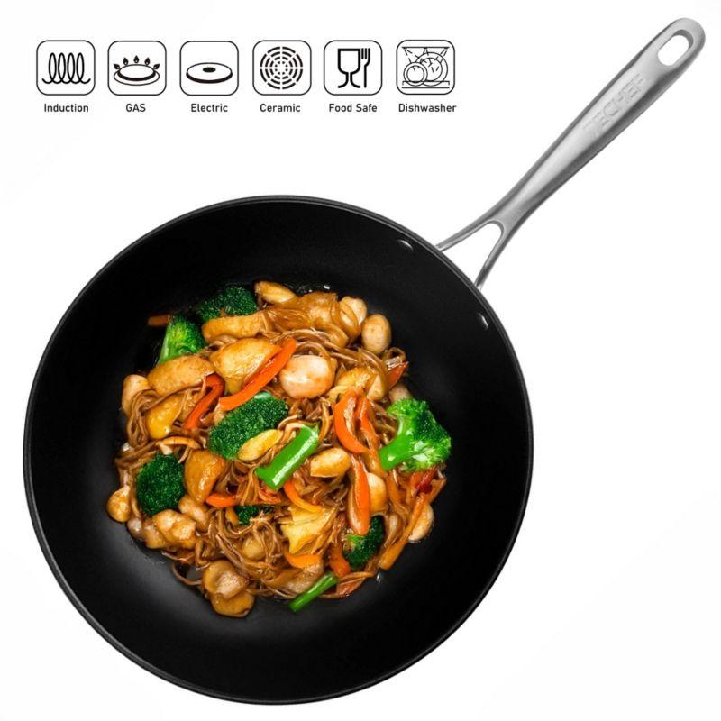 TECHEF Onyx - 12" Nonstick Wok/Stir-Fry Pan with Cover