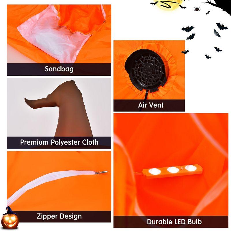 Costway 4 FT Halloween Inflatable Pumpkin Large Blow up with Build-in LED Light