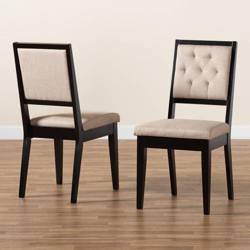 2pc Gideon Wood Dining Chair Set - Baxton Studio