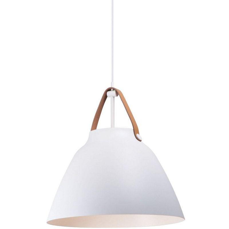 Maxim Lighting Nordic 1 - Light Pendant in  Tan Leather/White