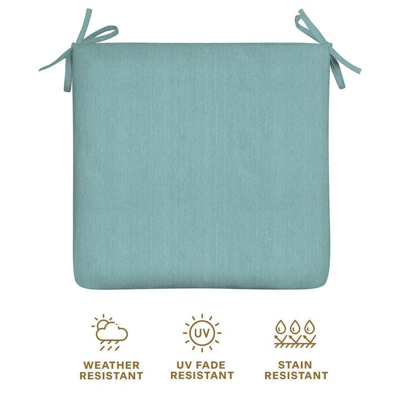 Honeycomb Outdoor Universal Seat Cushion (2-Pack) - Textured Solid Coastal Blue