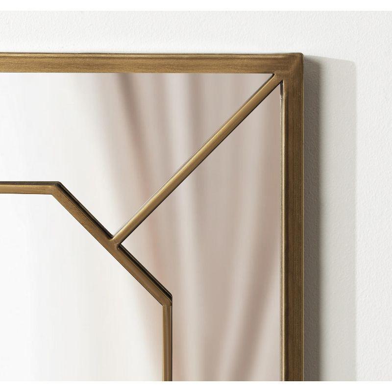 Kate and Laurel Ardithe Rectangle Metal Decorative Mirror, 24x30, Gold