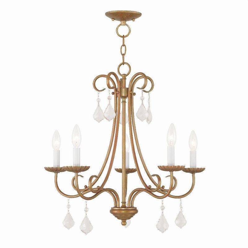 Livex Lighting Daphne 5 - Light Chandelier in  Antique Gold Leaf